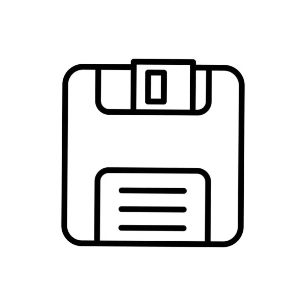 Disquete icono de estilo de línea de disco — Vector de stock