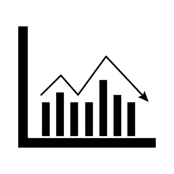Barras e estatísticas de seta infográfico estilo plano —  Vetores de Stock