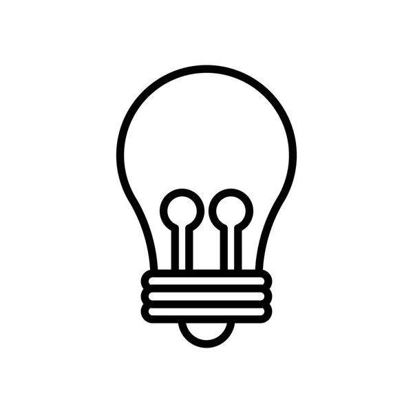 Glühbirne Lichtlinie Stil-Symbol — Stockvektor