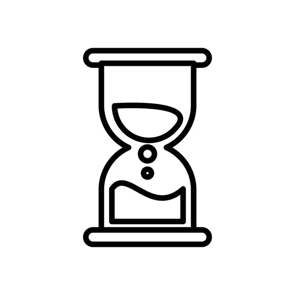 Reloj de arena tiempo línea icono de estilo — Vector de stock