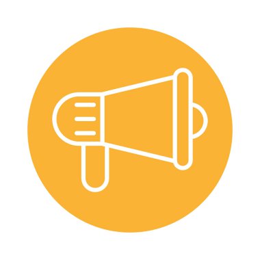 megafon ses aygıtı blok biçim simgesi