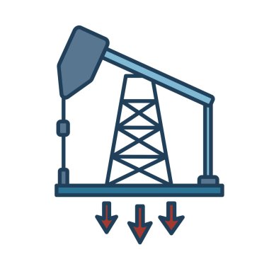 çıkarma kulesi yağ dolum biçimi simgesi