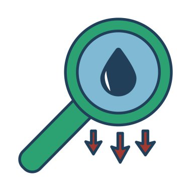 Yağ damlası doldurma simgesine sahip büyüteç