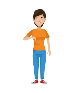 Genç kadın avatar karakter simgesi