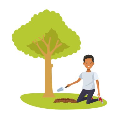 Spatül karakterli çevreci adam.