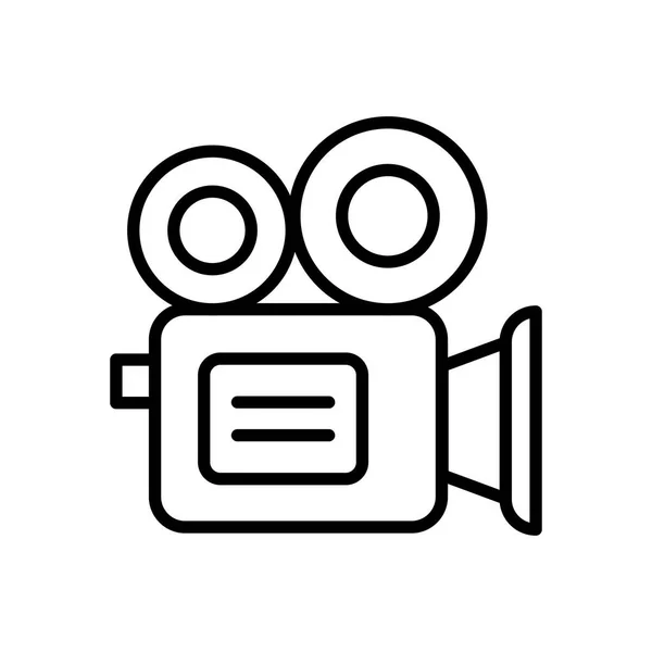 Icône de style de ligne caméra vidéo — Image vectorielle