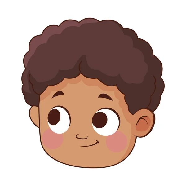Bonitinho menino cabeça avatar personagem — Vetor de Stock