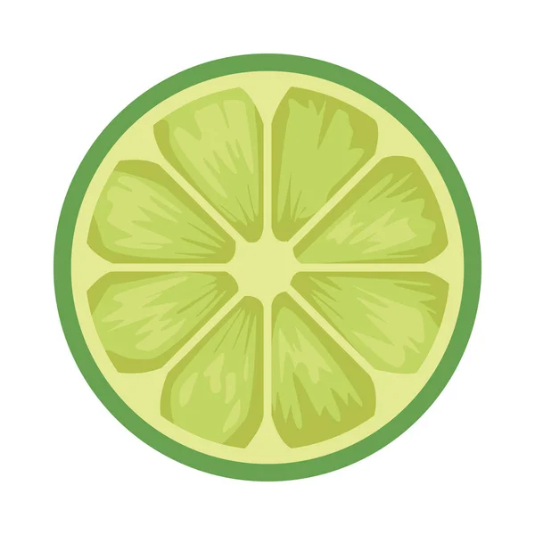 新鲜柠檬柑橘类水果半个图标 — 图库矢量图片