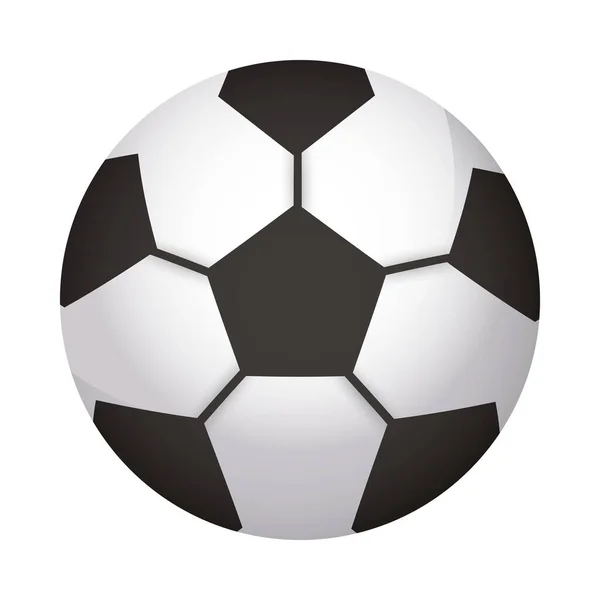 Ballon de football icône de l'équipement sportif — Image vectorielle