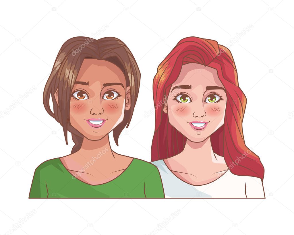 young girls friends avatars characters