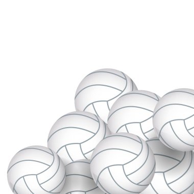 Voleybol balonları spor malzemeleri simgeleri