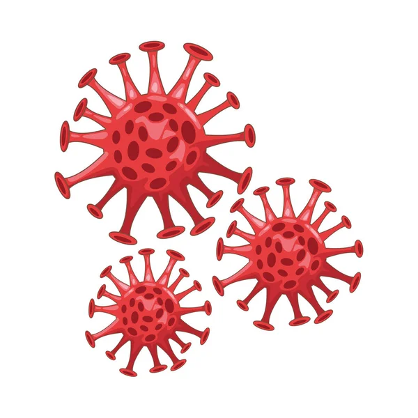 Particule de virus corona icône isolée — Image vectorielle