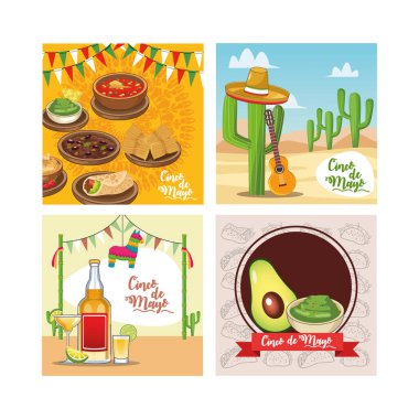 Cinco de mayonez kutlama kartı.