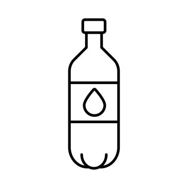 su plastik şişe çizgisi tarzı simge