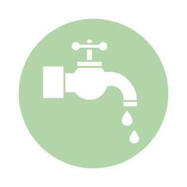 su musluğu bloğu siluet biçimi simgesi