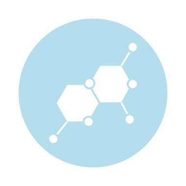 DNA molekülü blok siluet biçimi simgesi