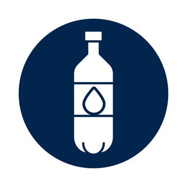 su plastik şişe blok siluet tarzı simge