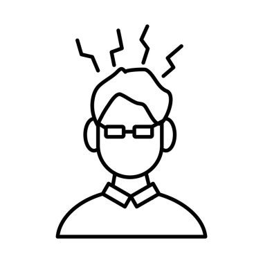 humma çizgisi biçimi simgesi olan insan profili