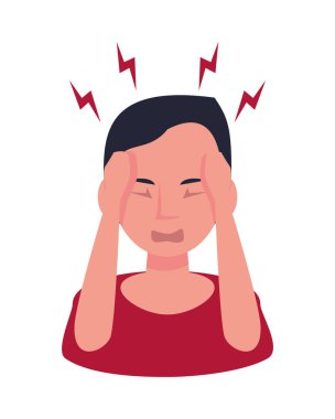 Başı ağrıyan kadın.