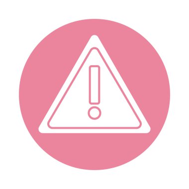 Uyarı sembolü blok siluet biçimi simgesi