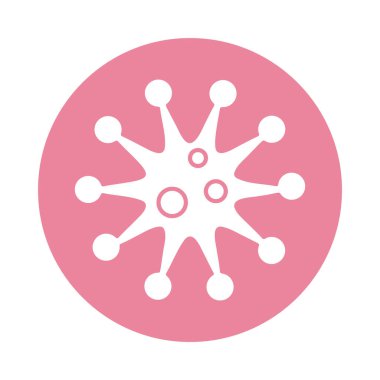 covid19 virüs parçacık bloğu siluet biçimi