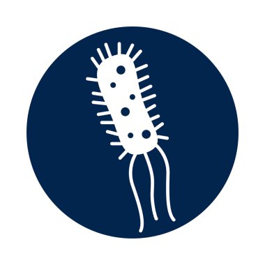 virüslü hücre covid19 blok siluet biçimi simgesi