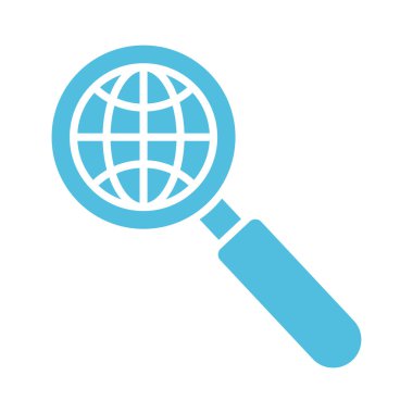 Büyüteç cam siluet biçiminde küre tarayıcı