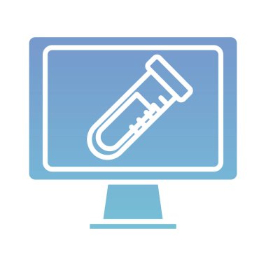 tüp test sağlığına sahip masaüstü çevrimiçi siluet gradyan biçimi