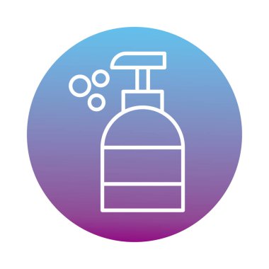 Antibakteriyel sabun şişesi blok simgesi