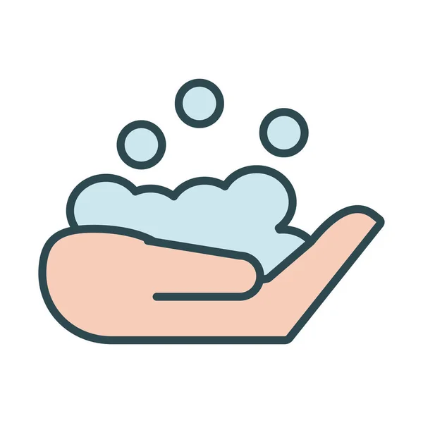 Ícone de estilo de preenchimento de lavagem de mãos —  Vetores de Stock