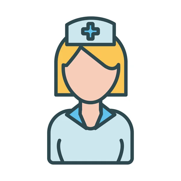 Профессиональная медсестра стиль заполнения — стоковый вектор