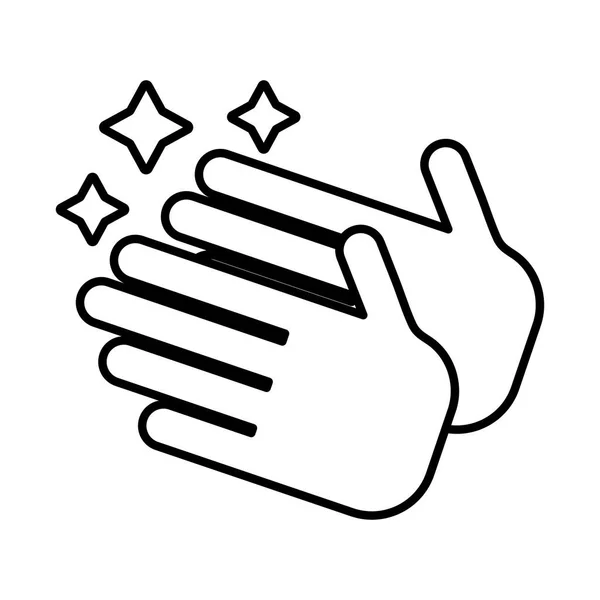 Línea de lavado de manos icono estilo — Vector de stock