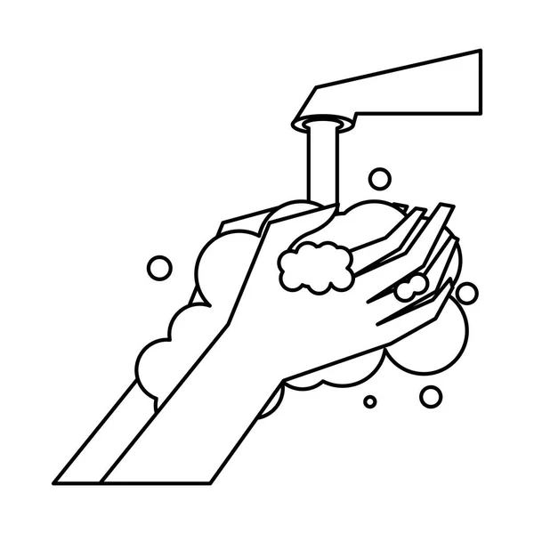Ручне миття людини ізольована іконка — стоковий вектор
