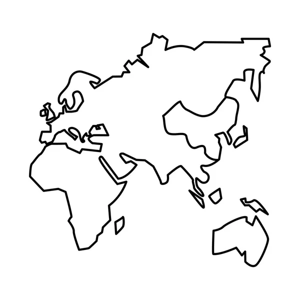 고대 대륙의 지도 고립된 아이콘 — 스톡 벡터