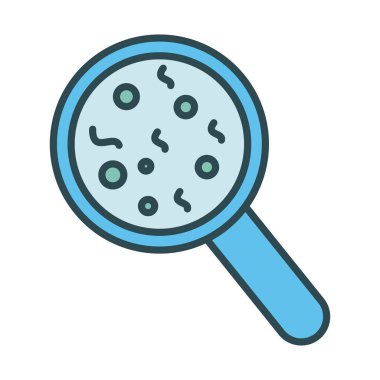 Büyüteç doldurma biçimi simgesi olan bakteri kültürü