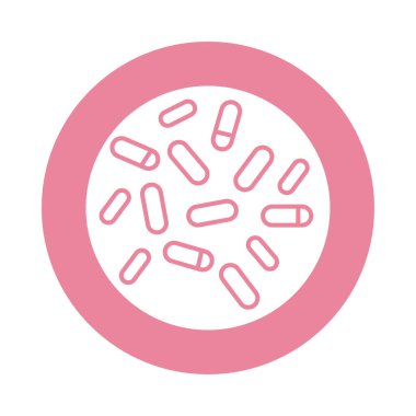 bakteri kültürü siluet biçimi simgesini engeller