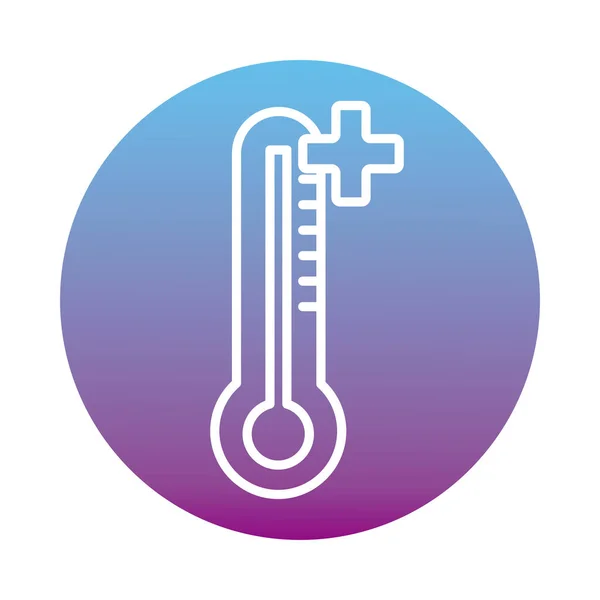 温度計の温度測定ブロックスタイル — ストックベクタ
