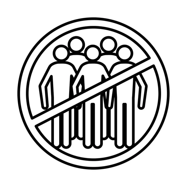 Avoid the crowds line style icon — Stock Vector