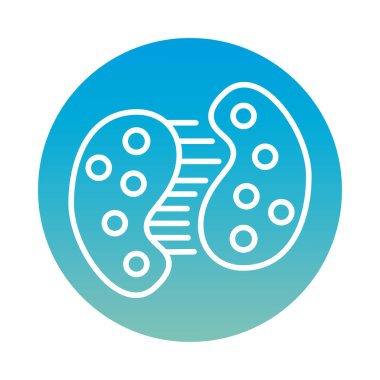 virüslü hücre covid19 blok biçim simgesi ile bölünüyor