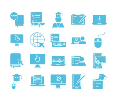 Eğitim düzeyi onsilueti simgeleri