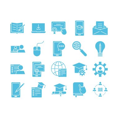 Eğitim düzeyi onsilueti simgeleri