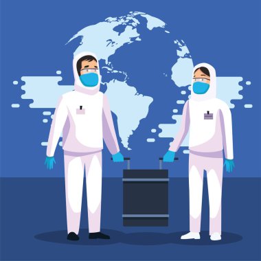 Biyolojik tehlike temizleyicileri püskürtücü ve yeryüzü gezegeniyle