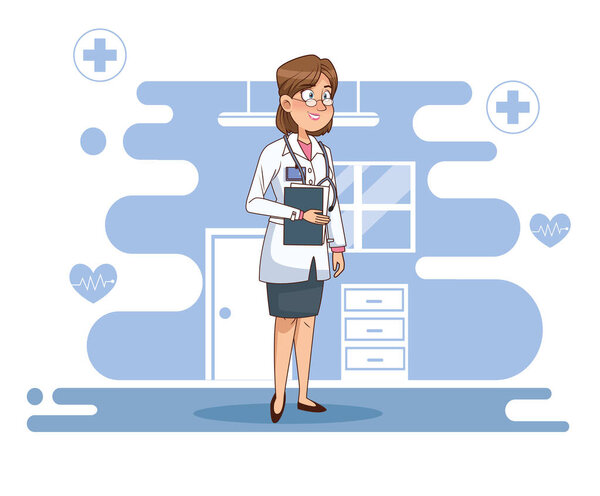 professional female doctor avatar character