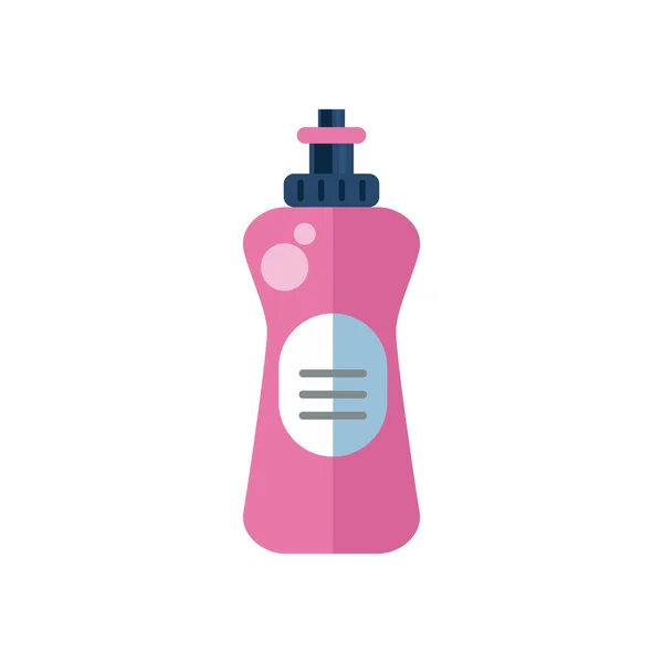 Produto de garrafa de plástico desinfetante com estilo drop flat — Vetor de Stock