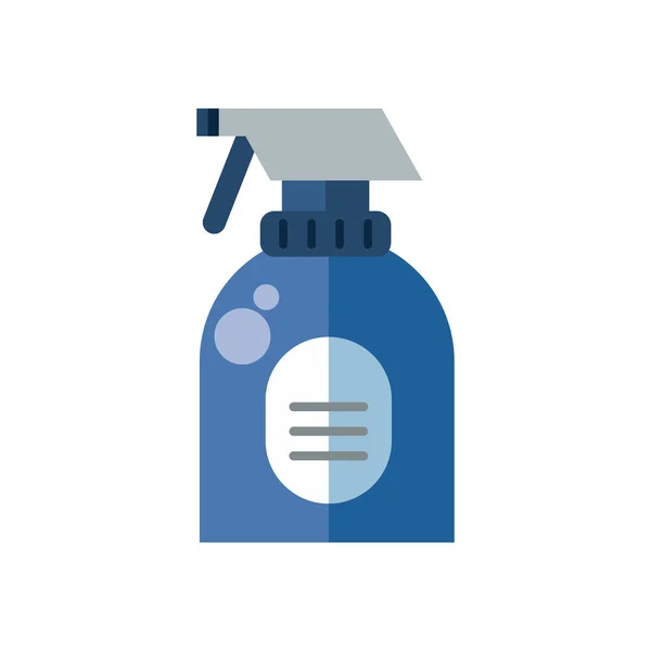Desinfectante spray botella producto estilo plano — Vector de stock