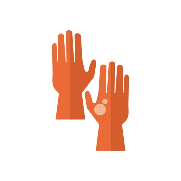 Gumové rukavice plochý styl ikona — Stockový vektor