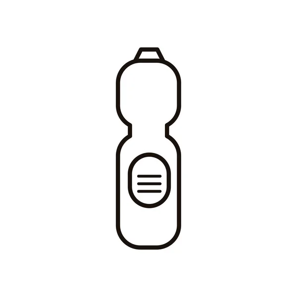 Produit de bouteille en plastique désinfectant avec style goutte à goutte — Image vectorielle