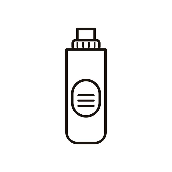 Produto de garrafa de plástico desinfetante com estilo de linha de gota —  Vetores de Stock