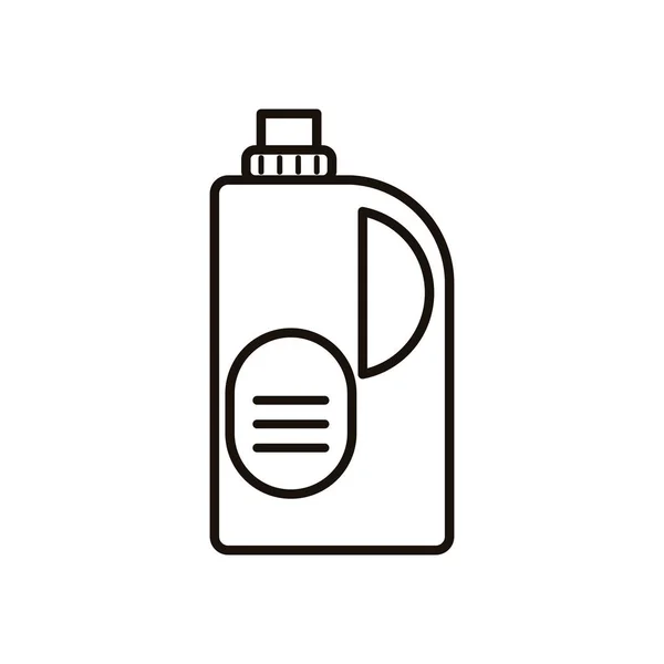 Desinfectante botella de plástico producto con estilo de línea de gota — Archivo Imágenes Vectoriales