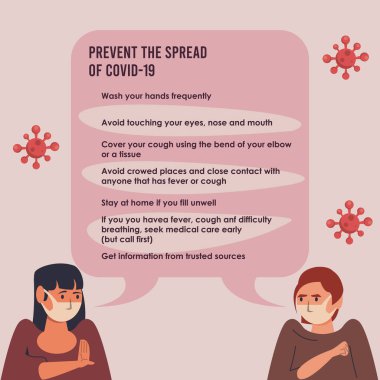 Kovid19 kampanyasının bir grup kadınla yayılmasını engelle